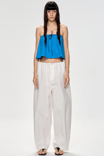 Bright Blue Backless Plunge Top