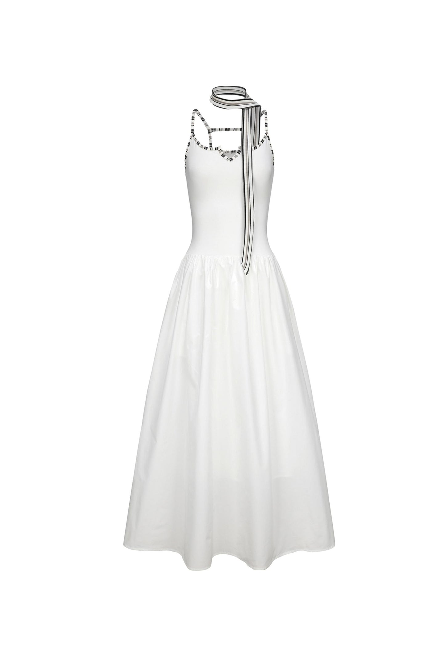 Summer White Halter Maxi Dress