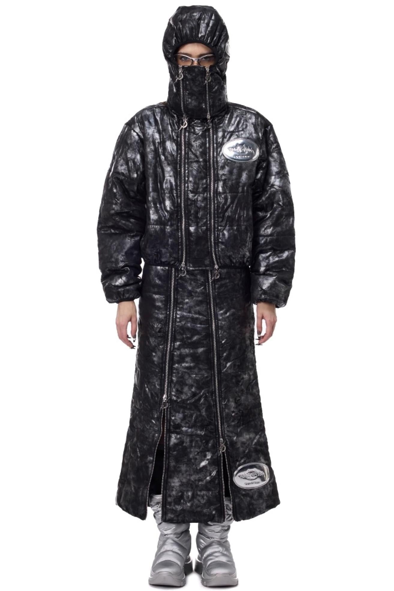 Space Black Electric Moon Hooded Hat