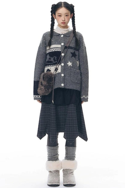 Patchwork Irregular Umbrella Skirt