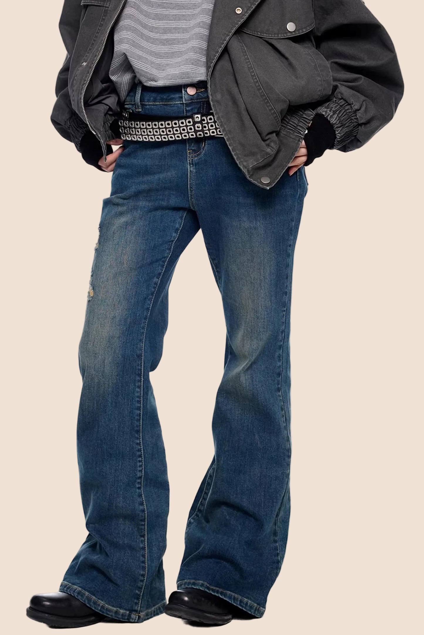 Mikro-weit Retro Schlaghosen