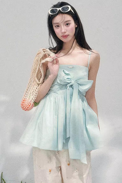 Whisper of Blues Babydoll Top