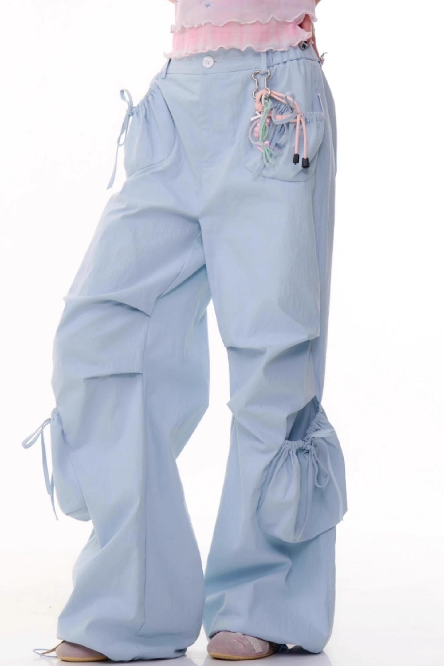 High-Waisted Wide-Leg Trousers