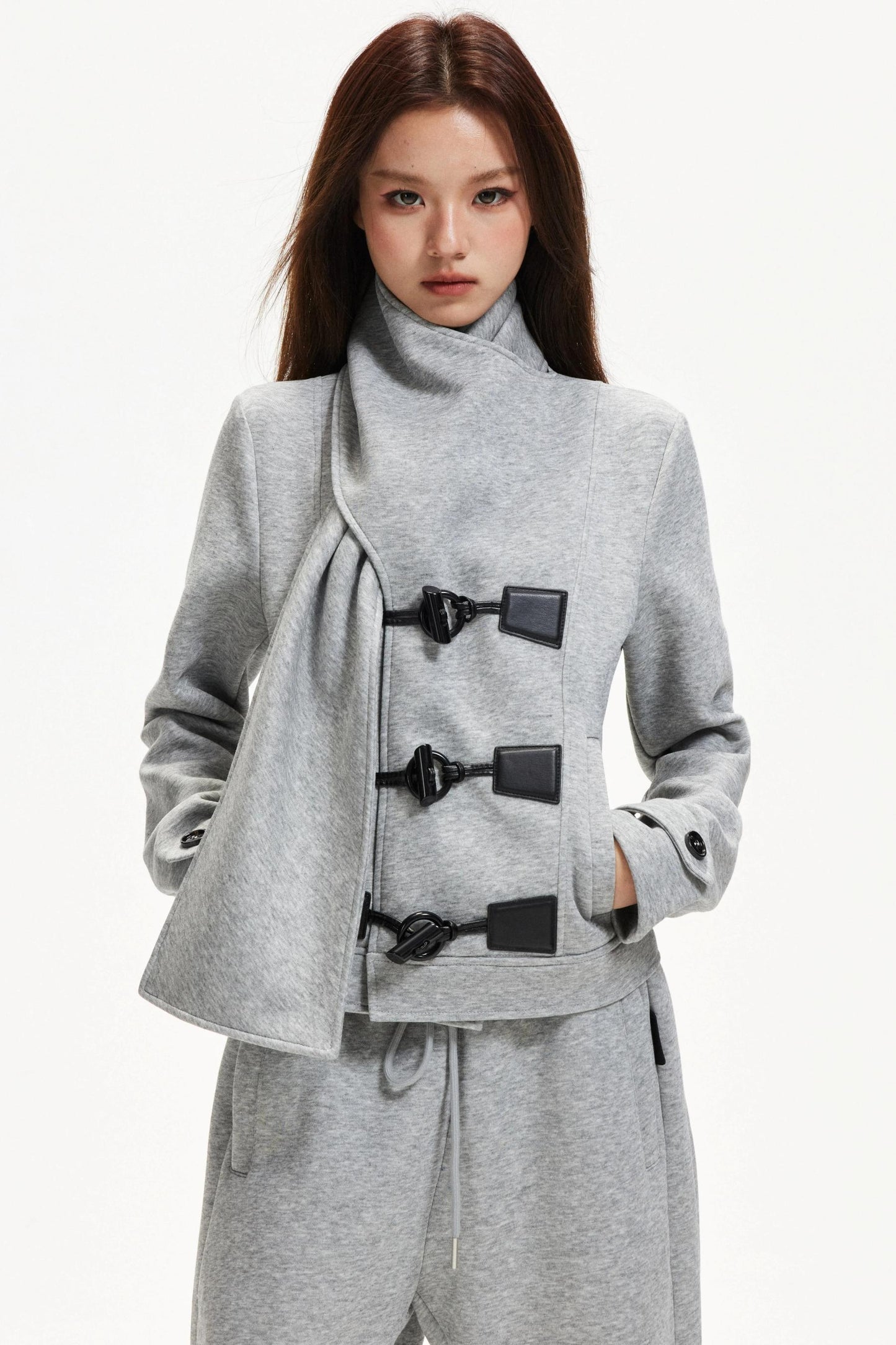 Retro Woolen Scarf Coat