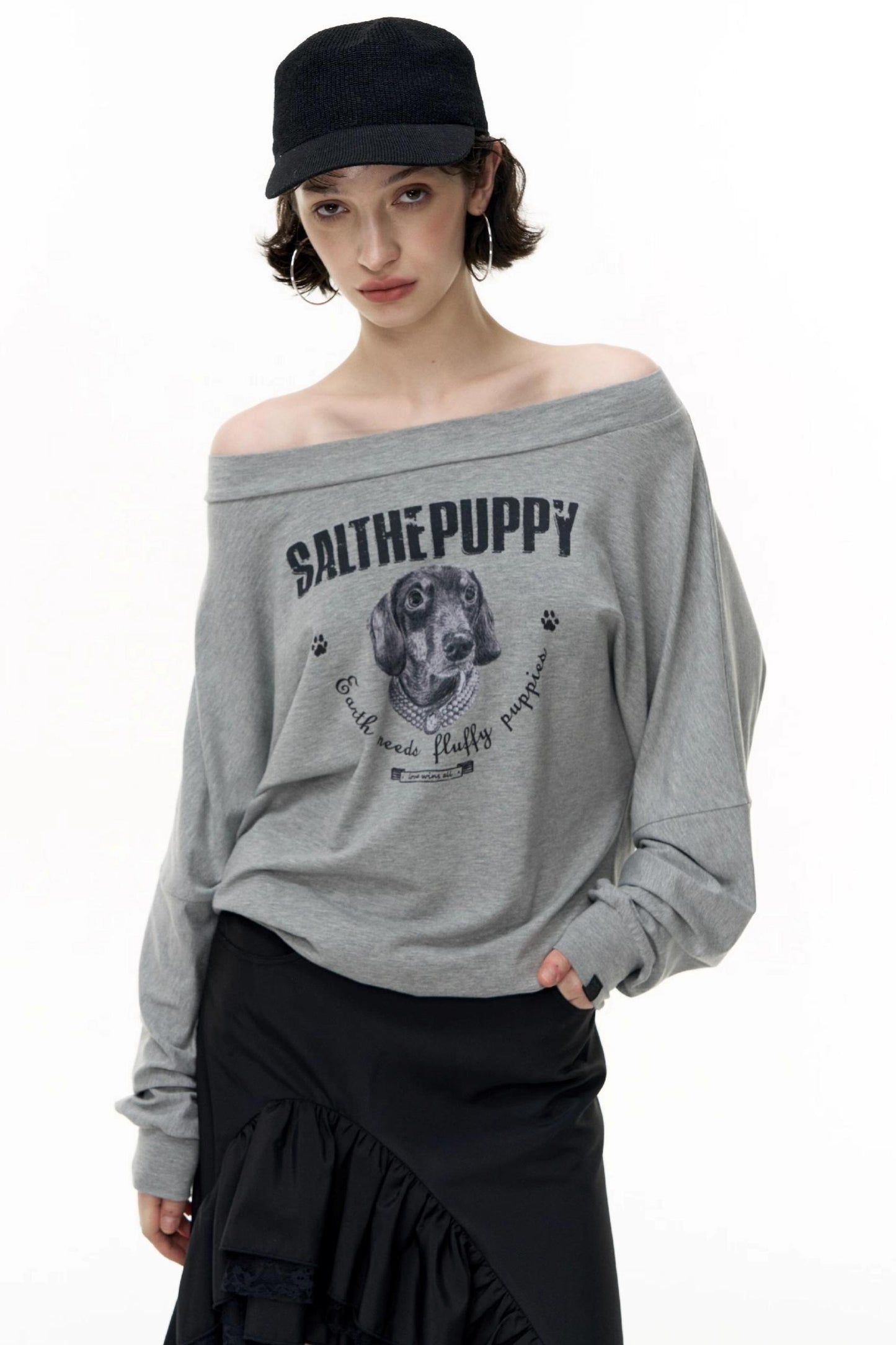 Puppy Print Long Sleeve T-shirt