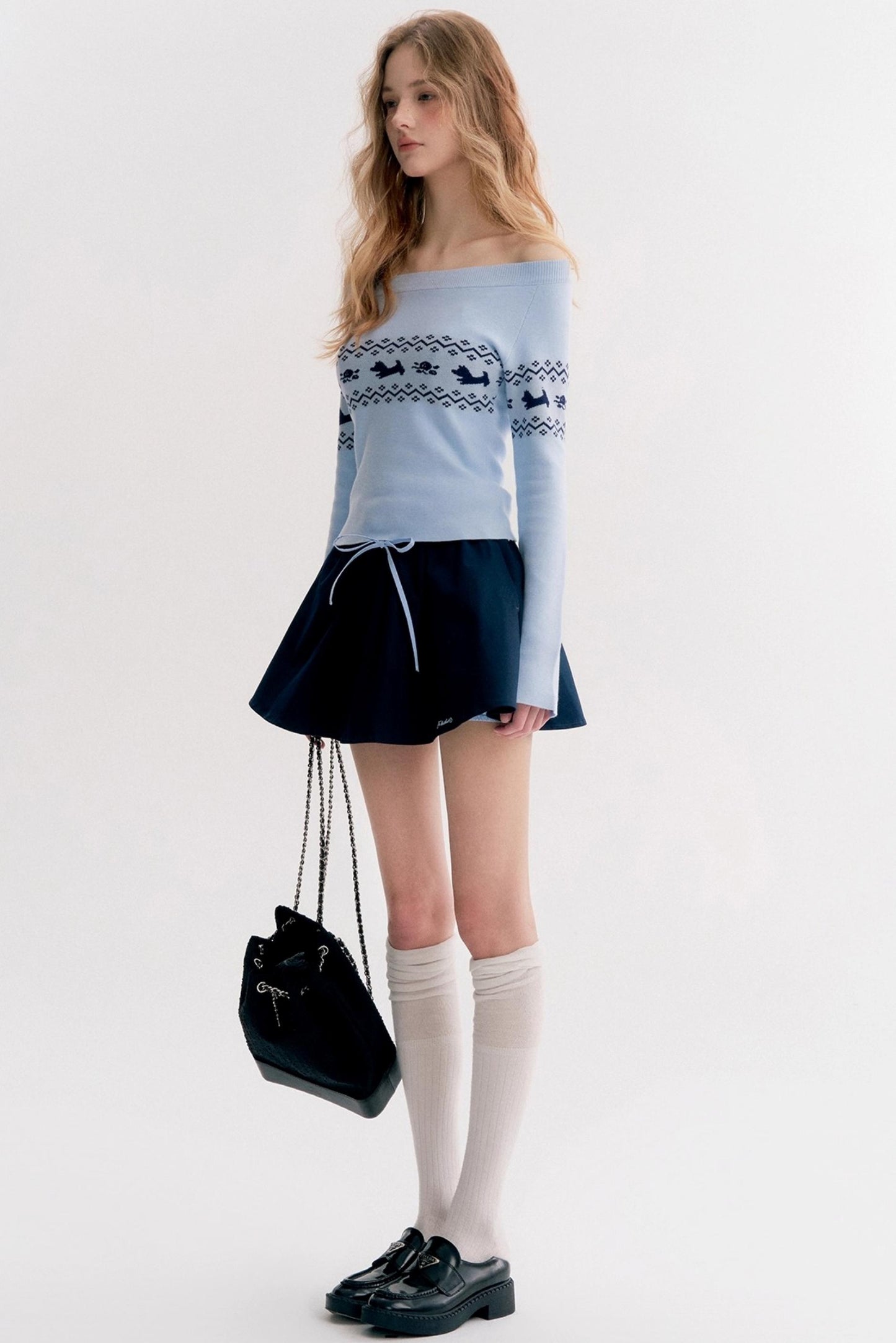 Drawstring Double Waist A-Line Puffy Skirt