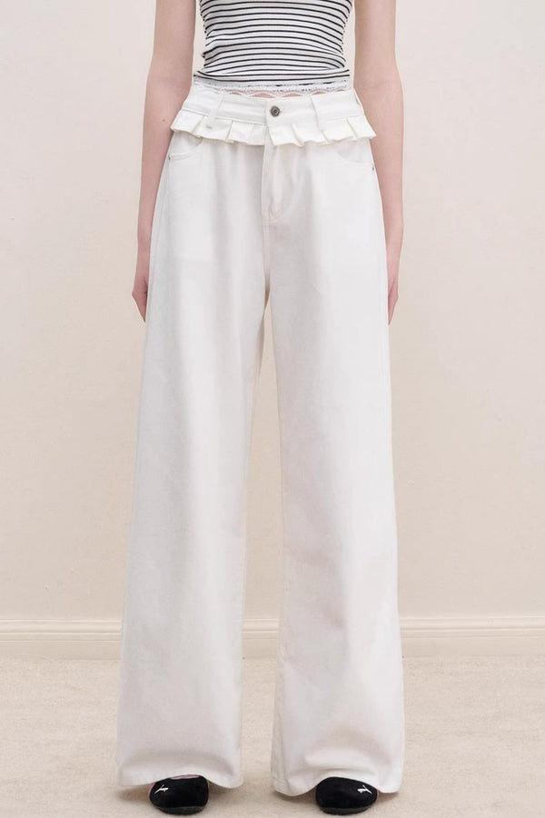 Summer High-Waist Denim Trousers