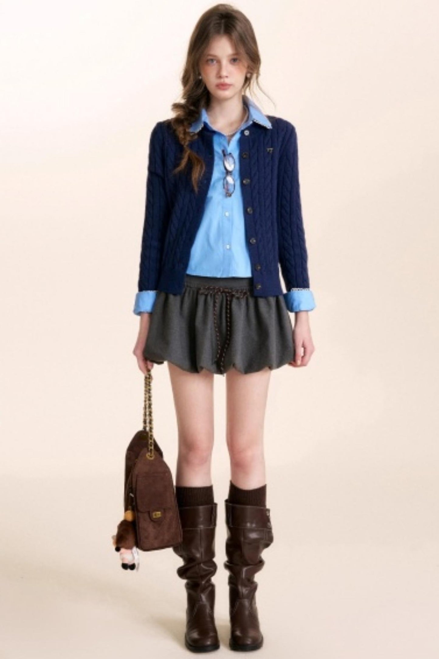 Winter Leopard Knit Cardigan