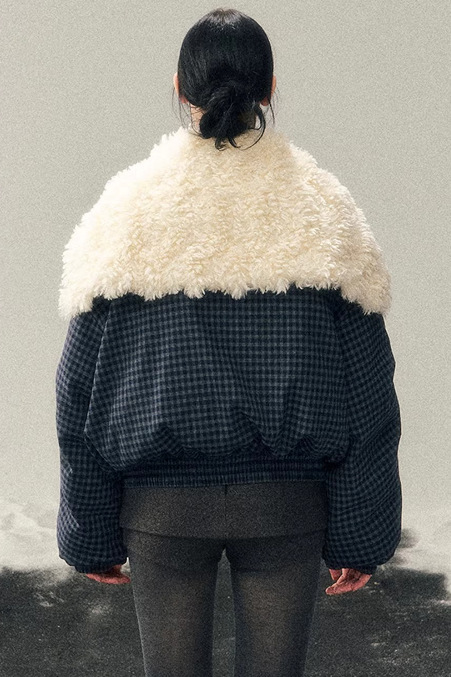 Silent Blue Lamb Wool Coat