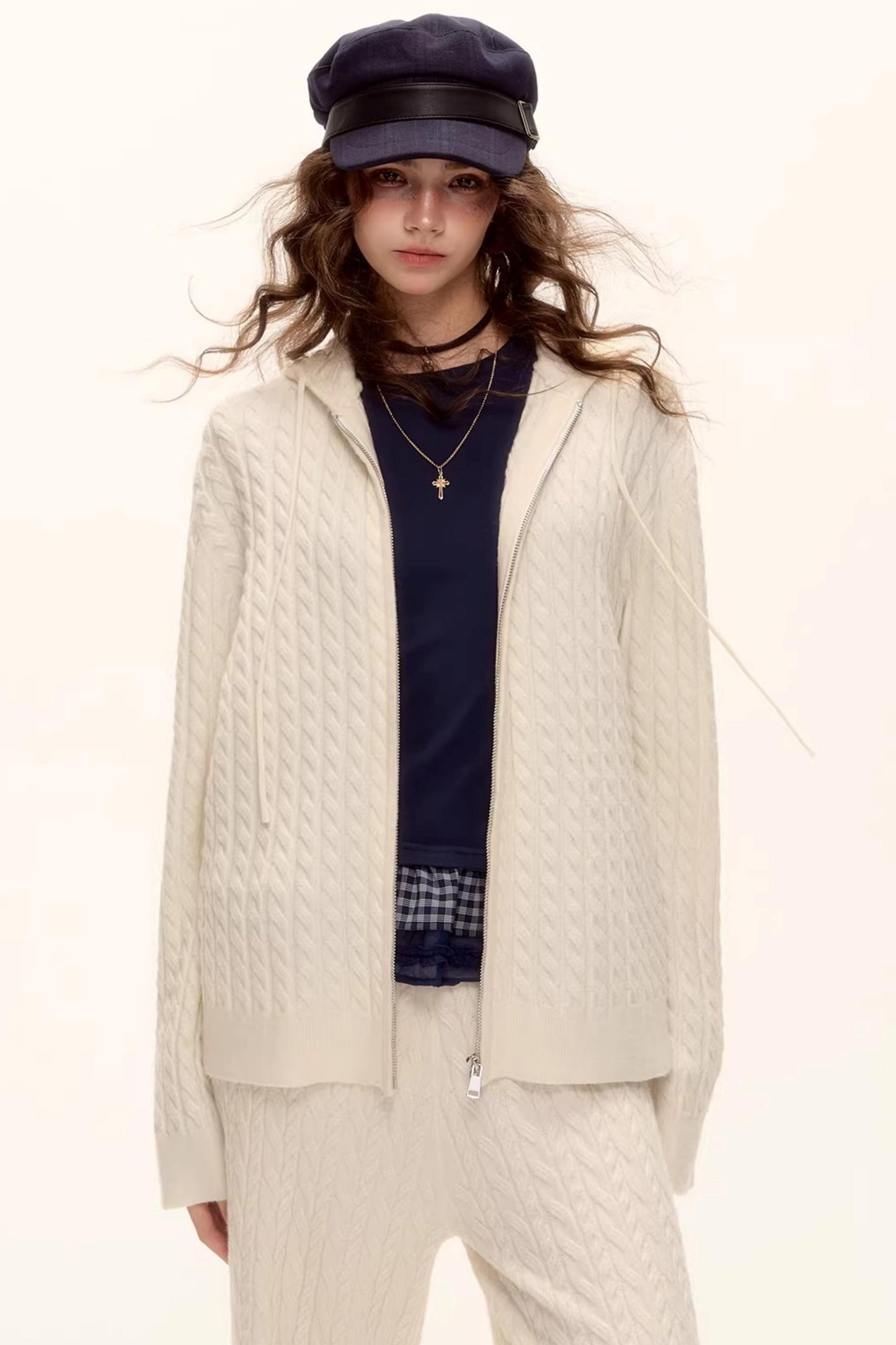 Knitted Jacket Pants Set-Up