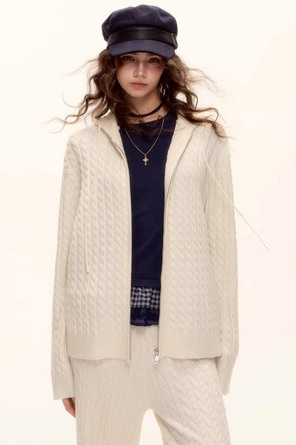 Knitted Jacket Pants Set-Up