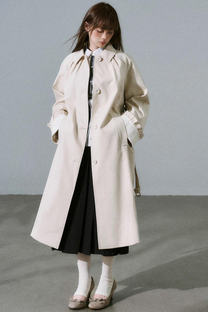 Sweet Flower Trench Coat