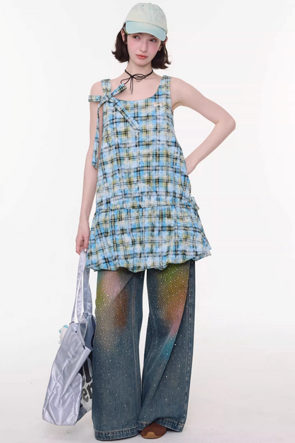 Gradient Rainbow Denim Pants