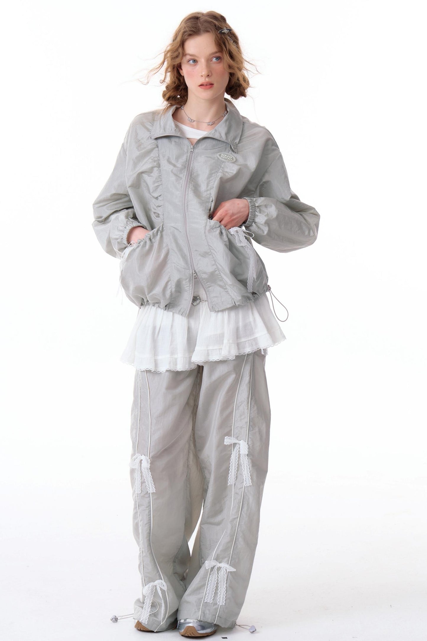 Loose Fit Lace Jacket