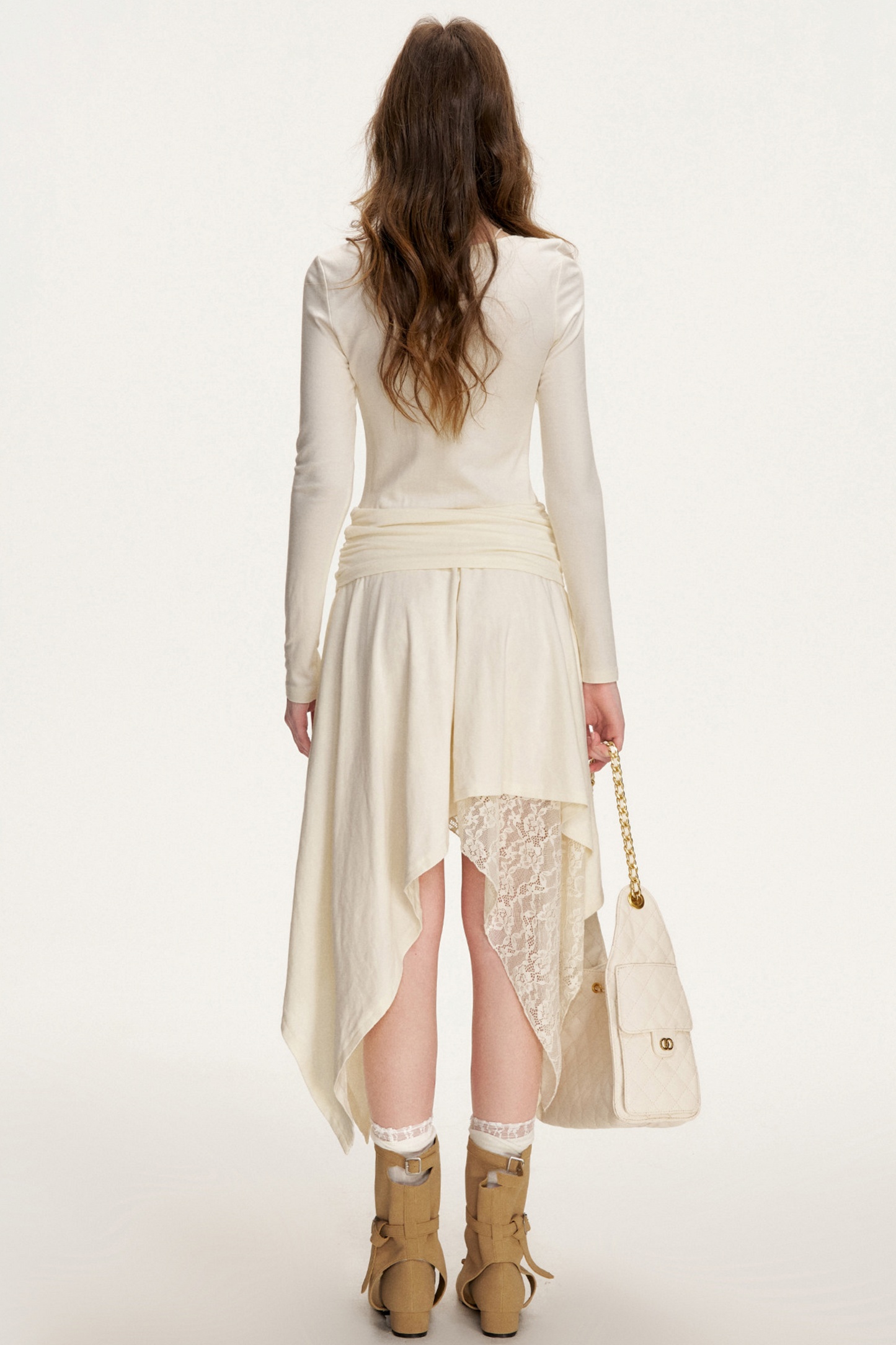 Romantic Lace Asymmetrical Dress