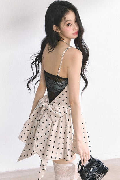 Ruffled Polka Dot Mini Dress