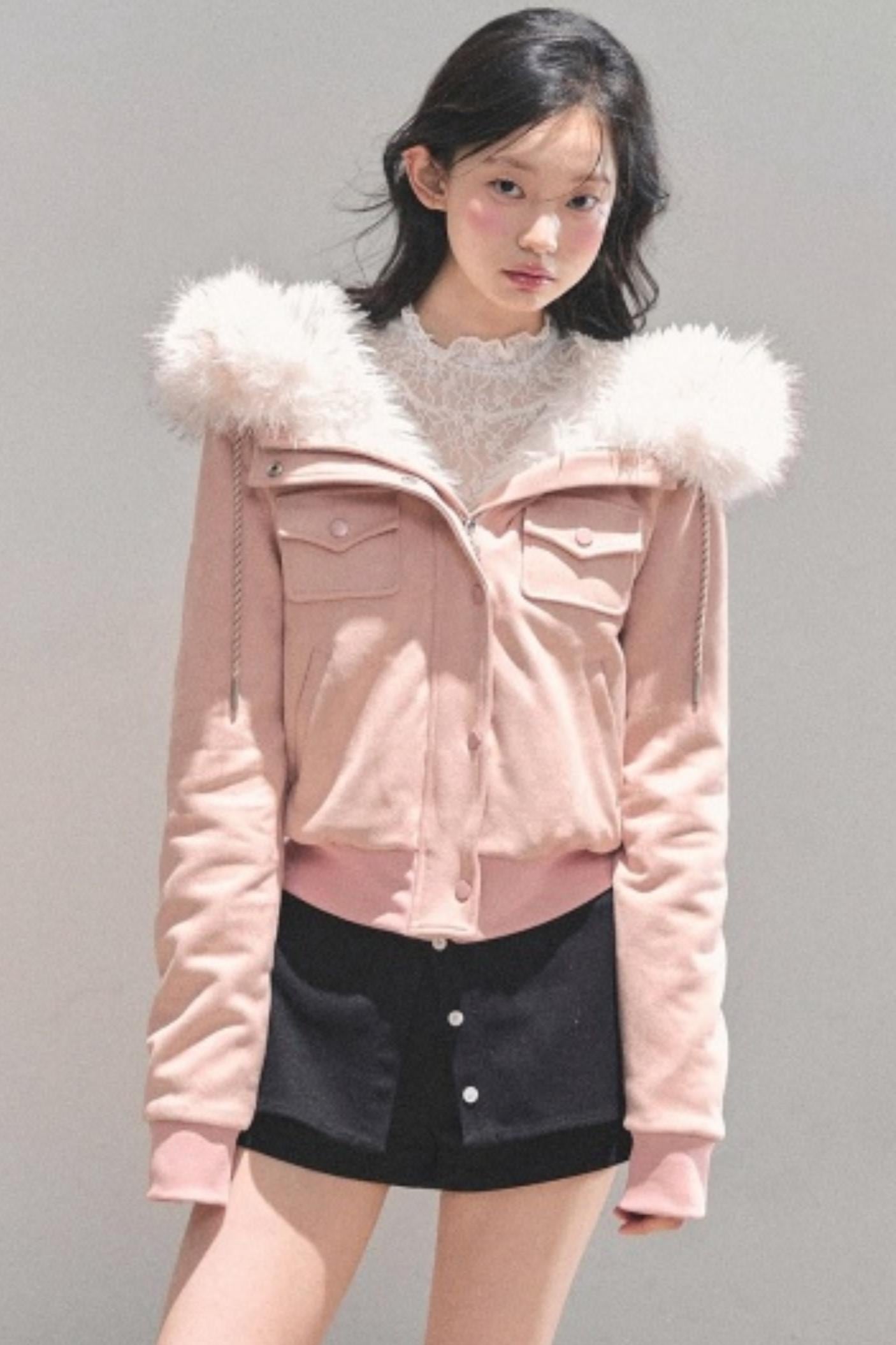 Hooded Faux Fur Winter Coat