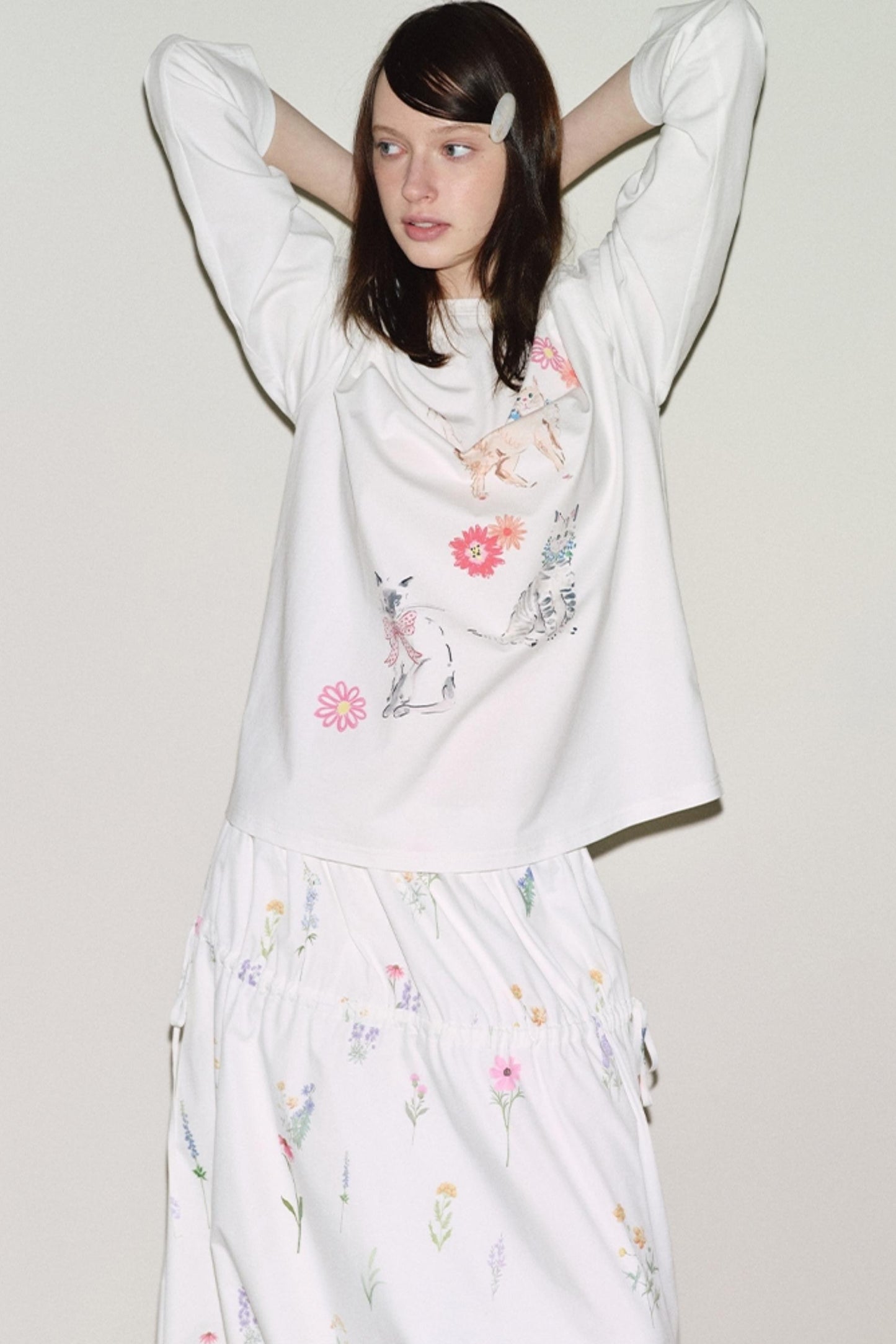 Custom Floral Long Sleeve Tee Set-Up