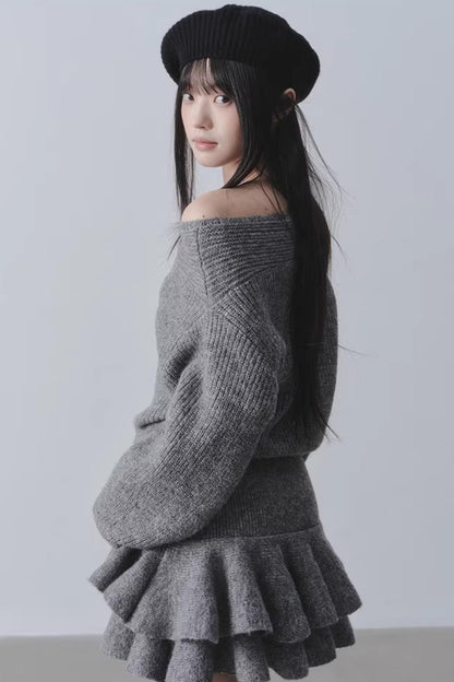 Nordic Morning Mist Wool Sweater Set