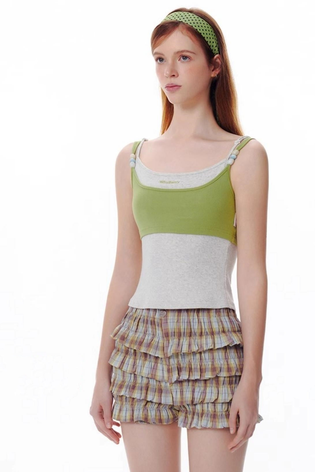 Summer Colorblock Beaded Tank