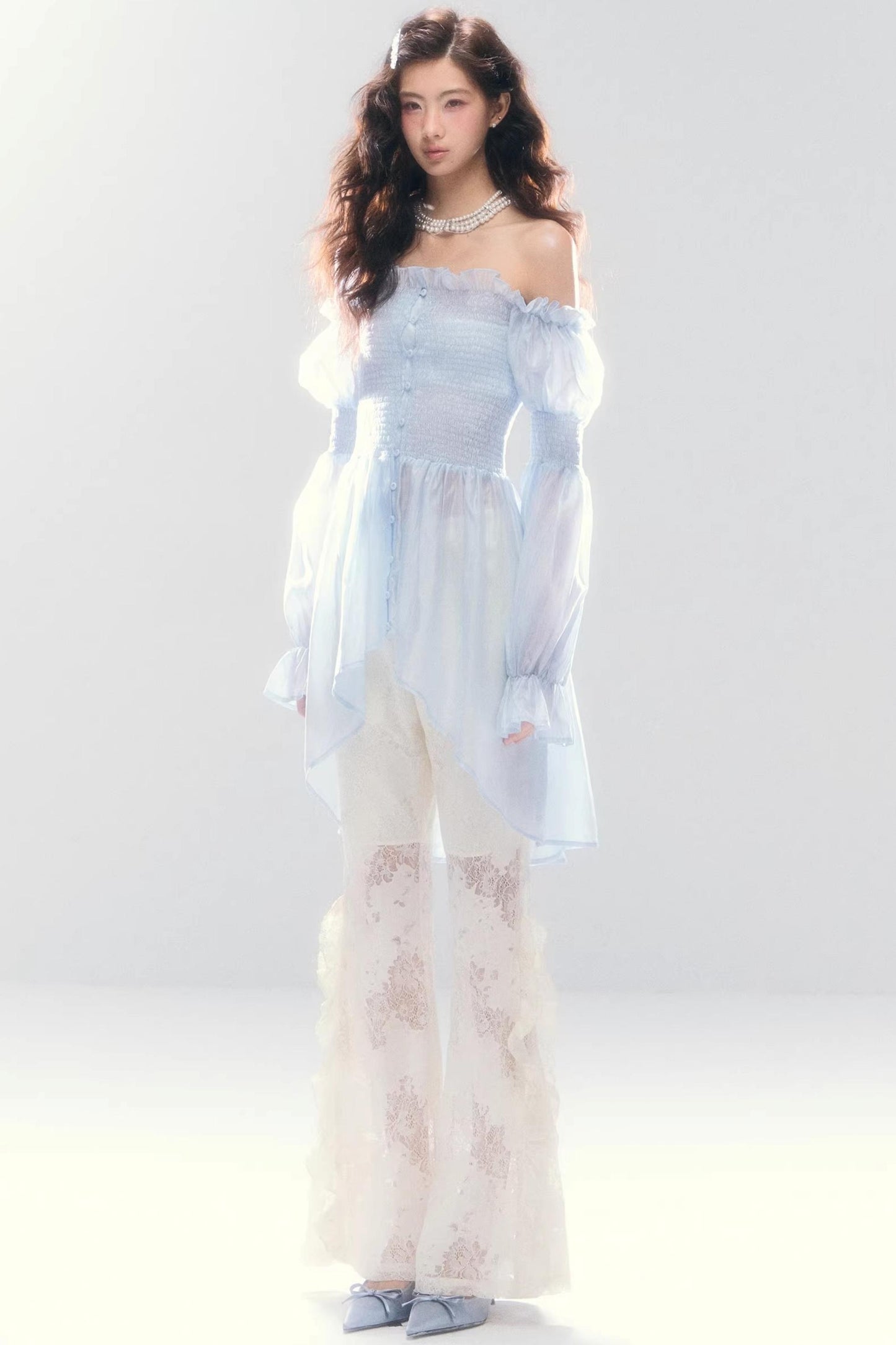 Misty French Ruched Dress