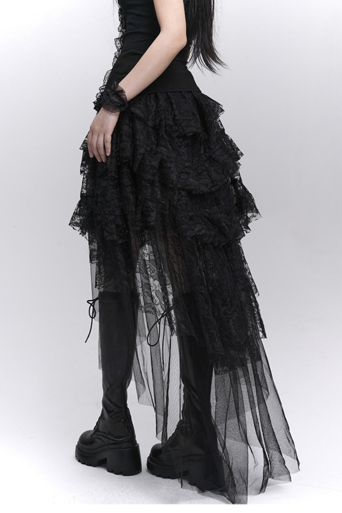 Gothic Lace Halter Skirt