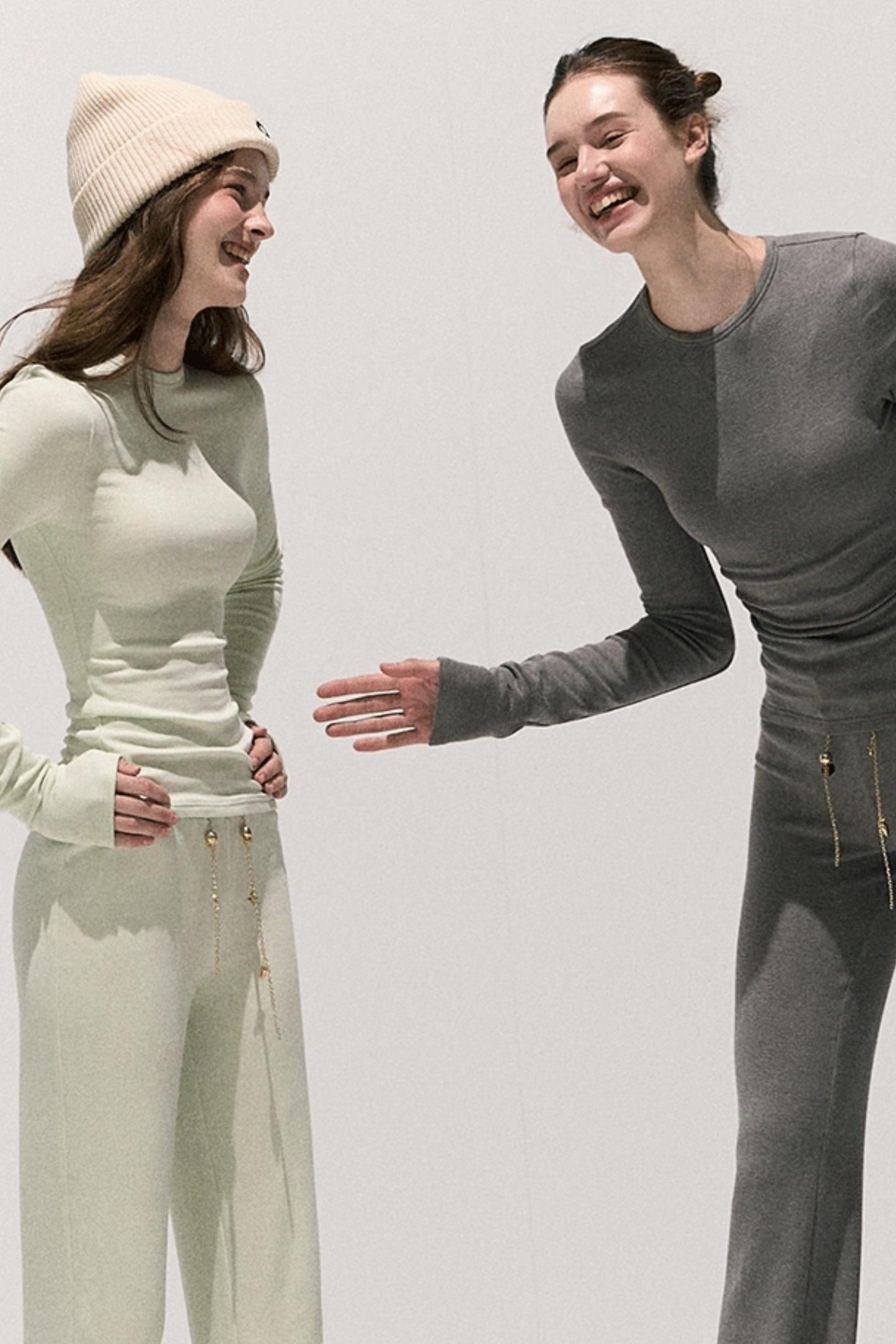 Soft Crewneck Knitwear Trouser Set-Up