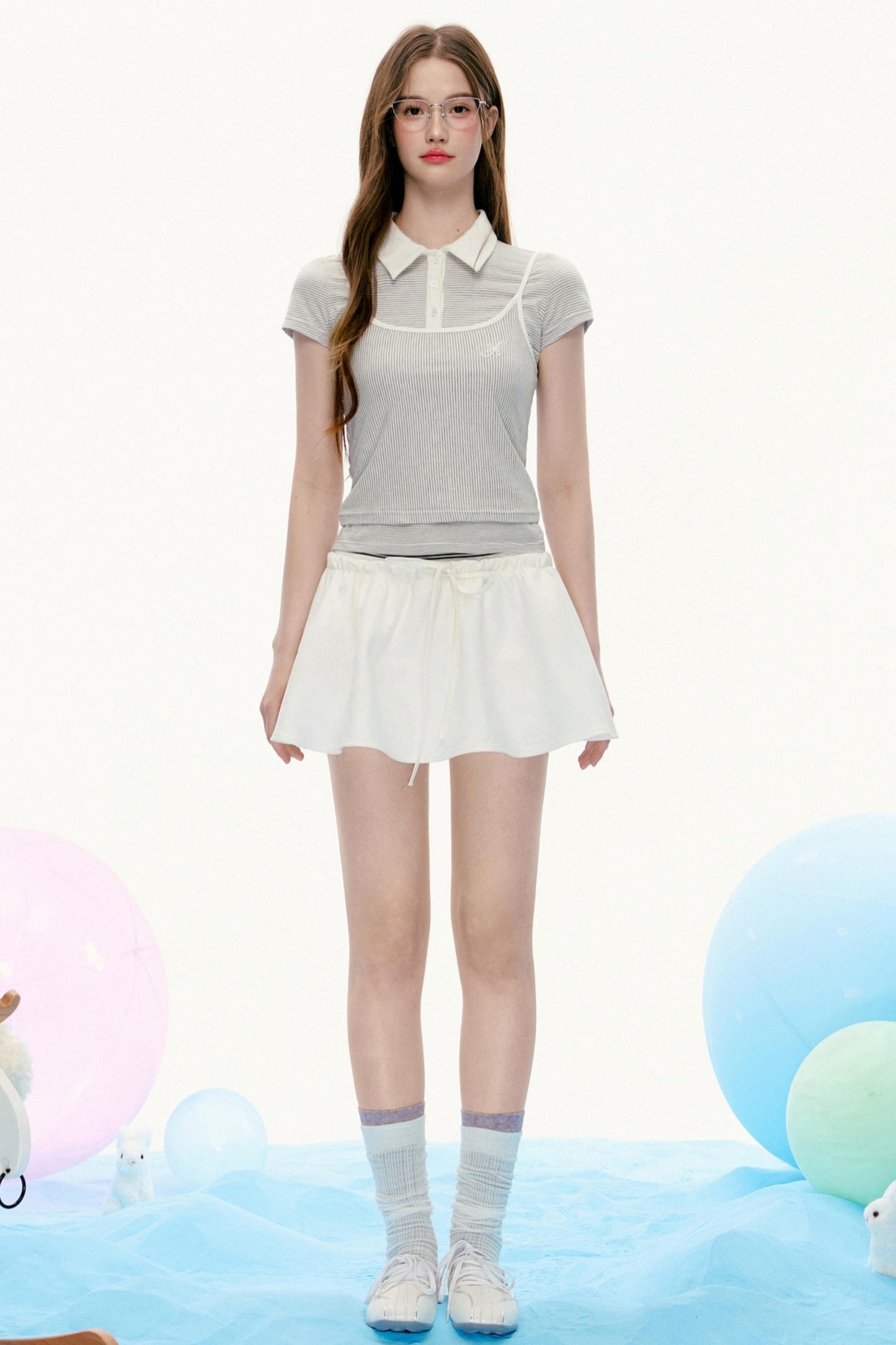 Vintage Embroidered Cropped Skirt