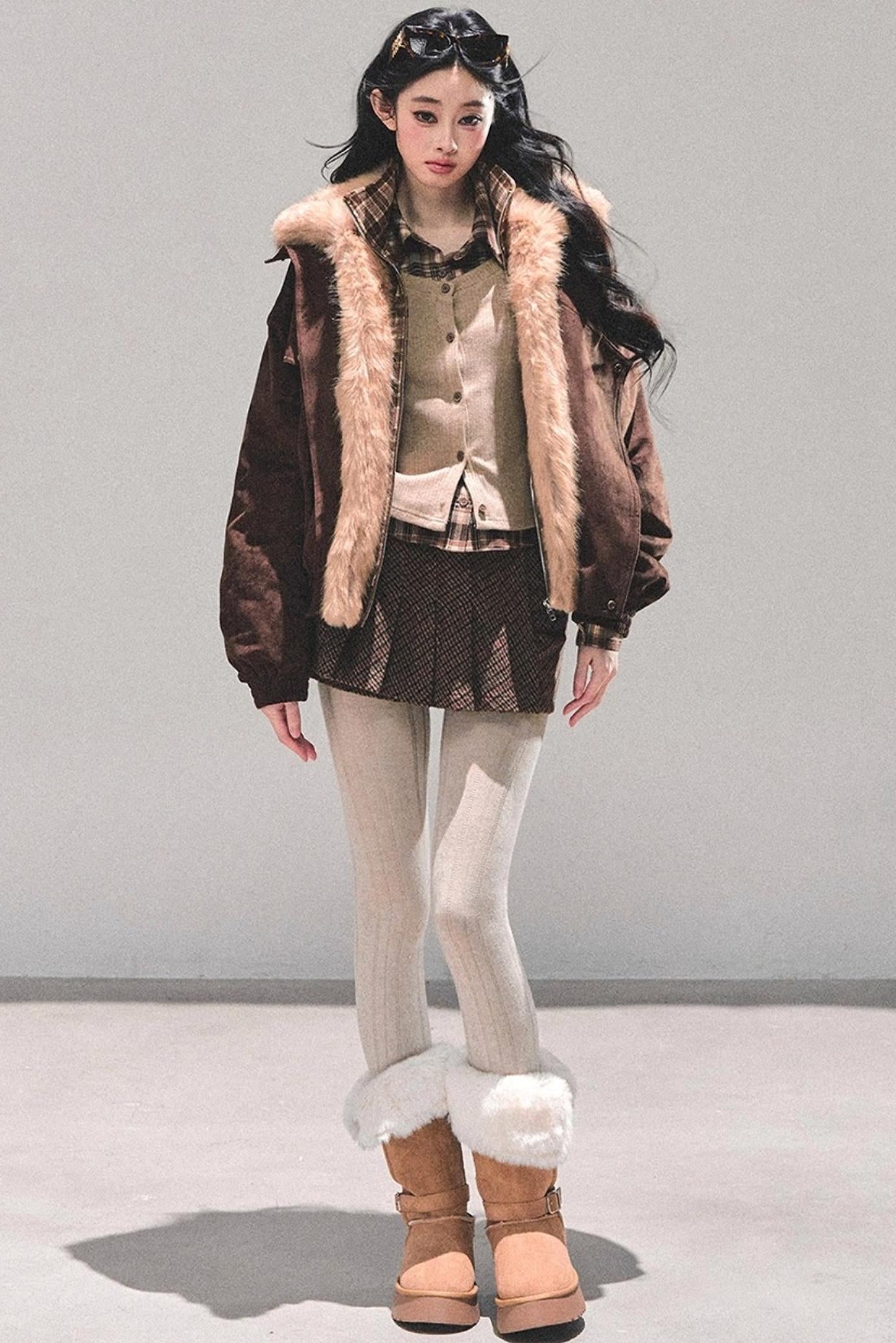 Plaid Padded Cotton Jacket