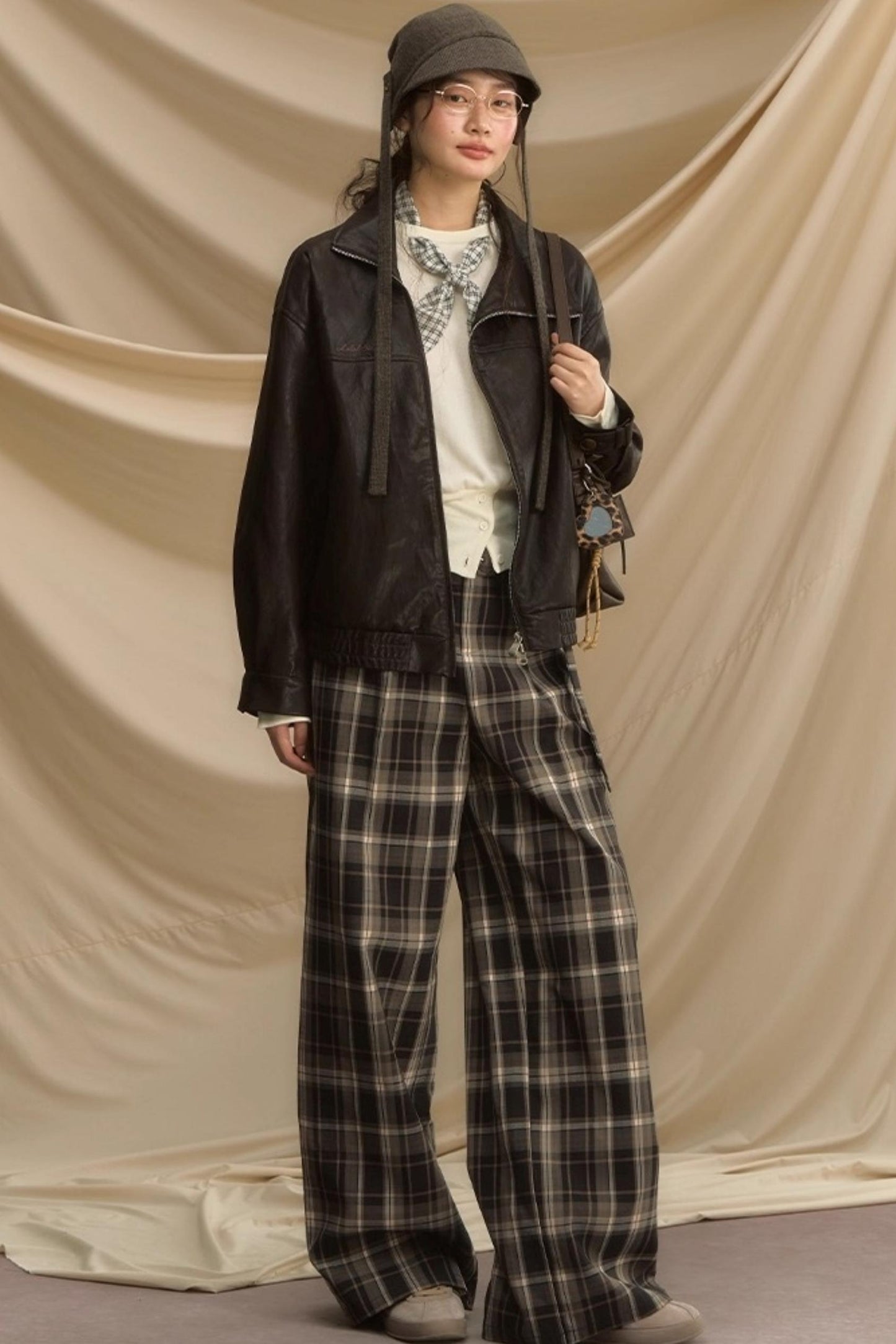 Ultra-Soft Vintage Brown Leather Womens Flight Jacket