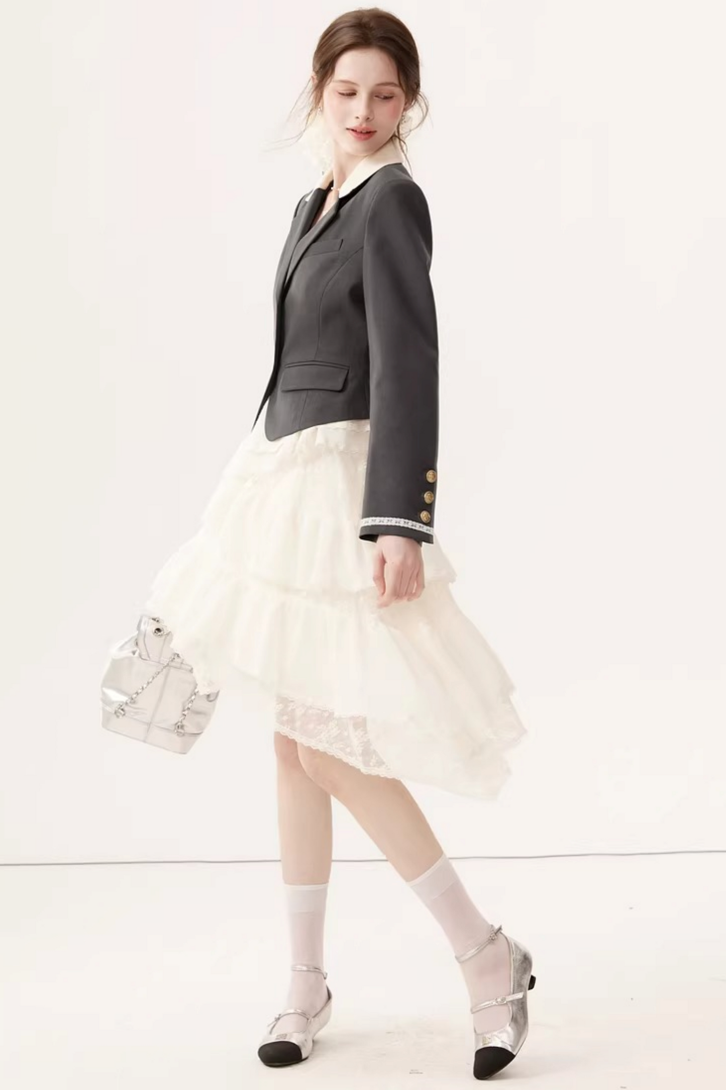 Color-Block Linen Skirt Set-Up