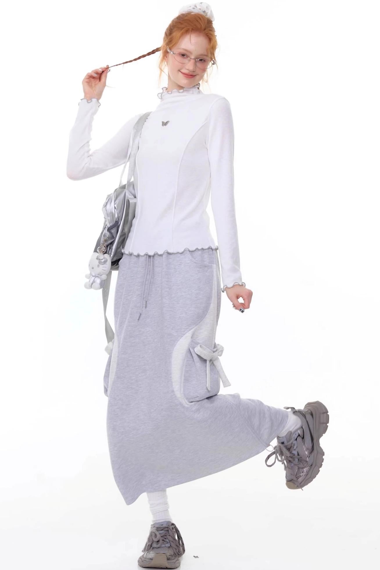 Autumn Design High Waist Skirt