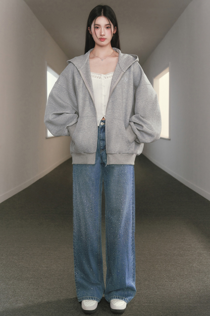 Patchwork Open-Front Cardigan