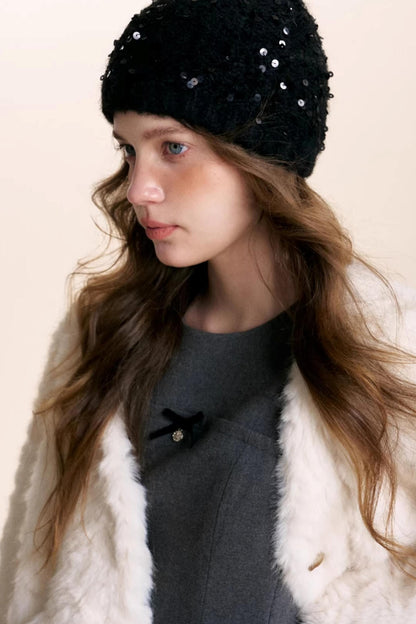 Romantic Mesh Woolen Dress