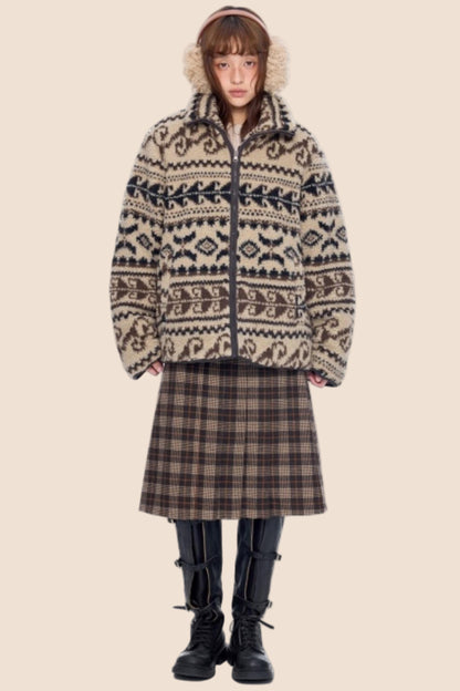 Ethnic Fleece Cotton Jacket