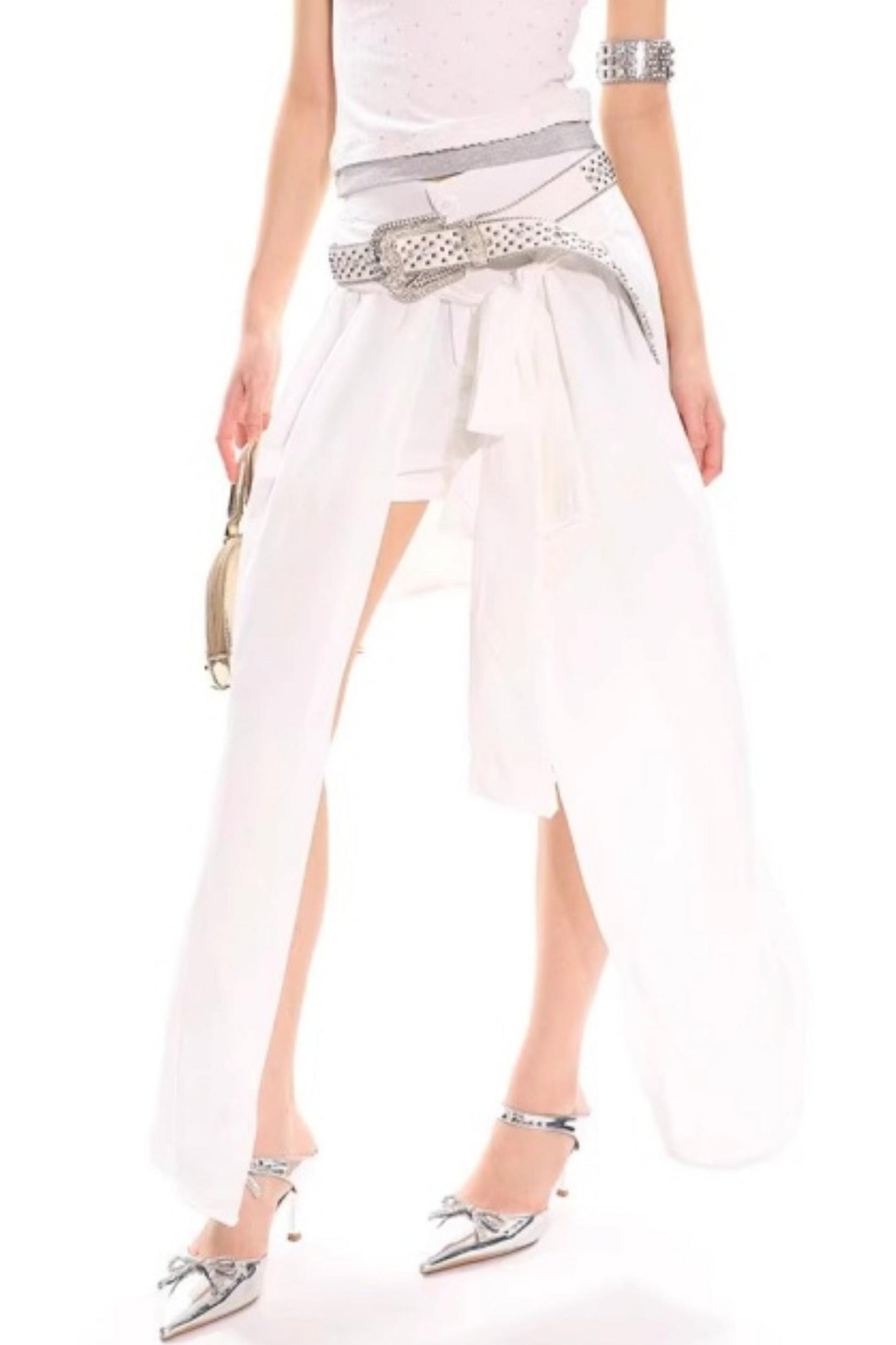 Retro Slim-Fit Short Skirt Set-Up