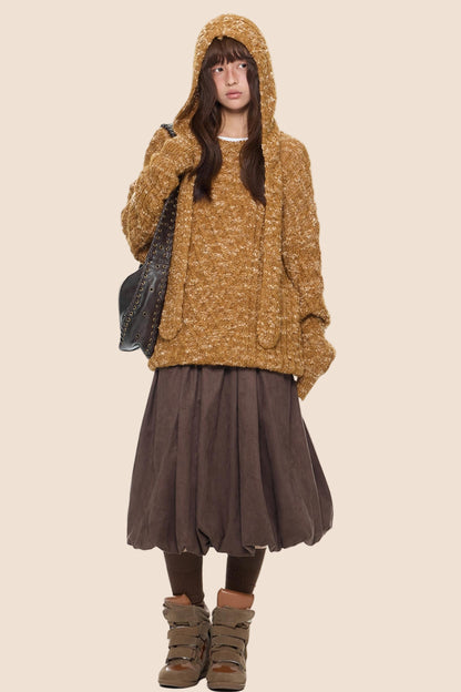 Vintage Knitted Top & Hat Set