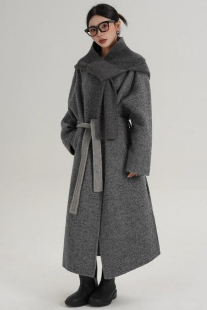 Hooded Double-Sided Wool Coat