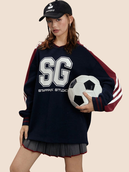 Retro Sporty Pullover Top