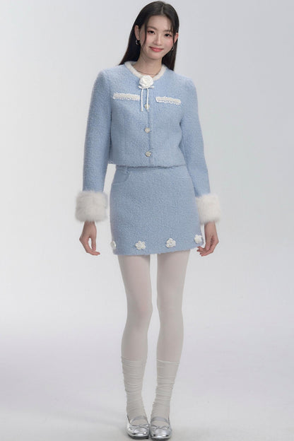 Blumengeschmückter eleganter Anzug-Set 