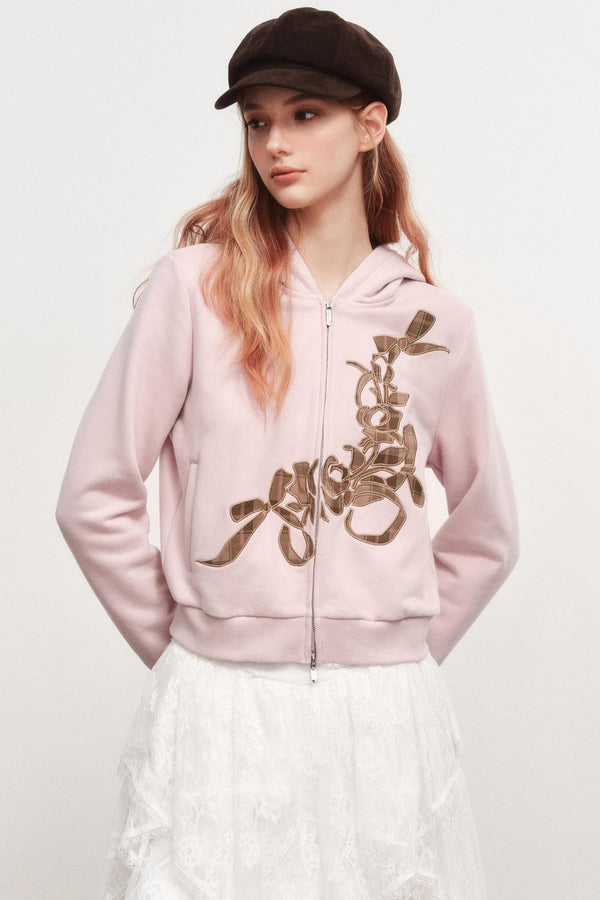 Rose Zipper Short Coat