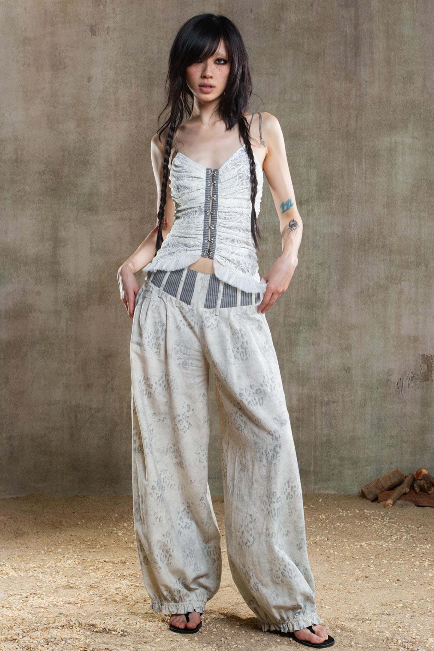 Retro Fishbone Pants