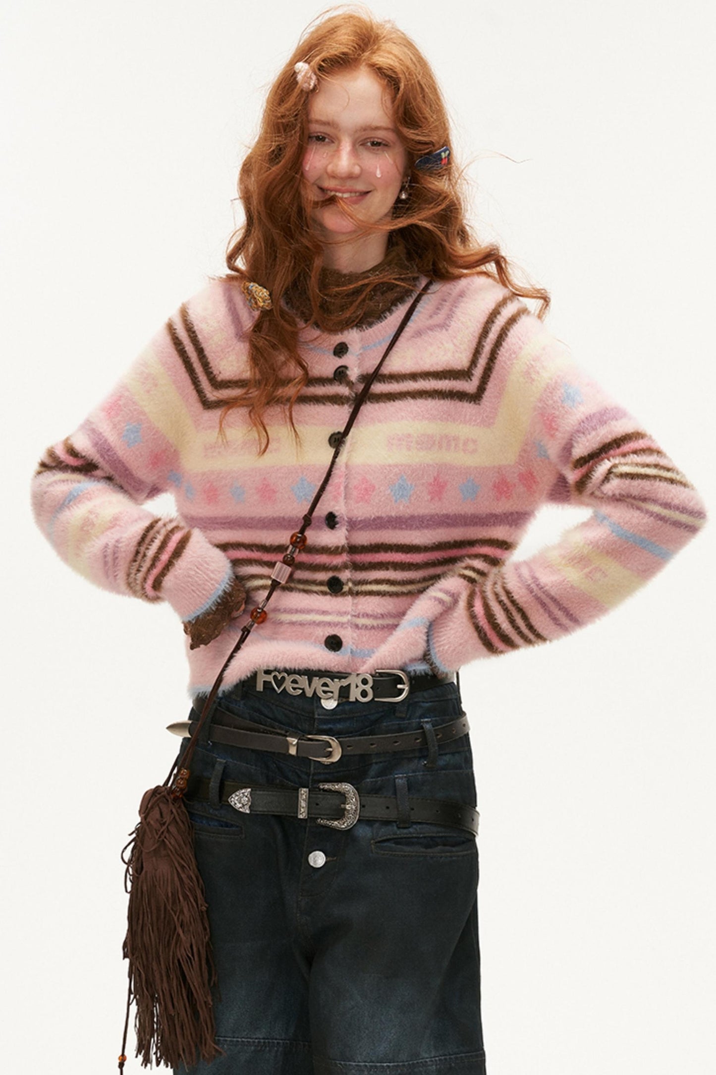 Luxury Stripe Knit Cardigan