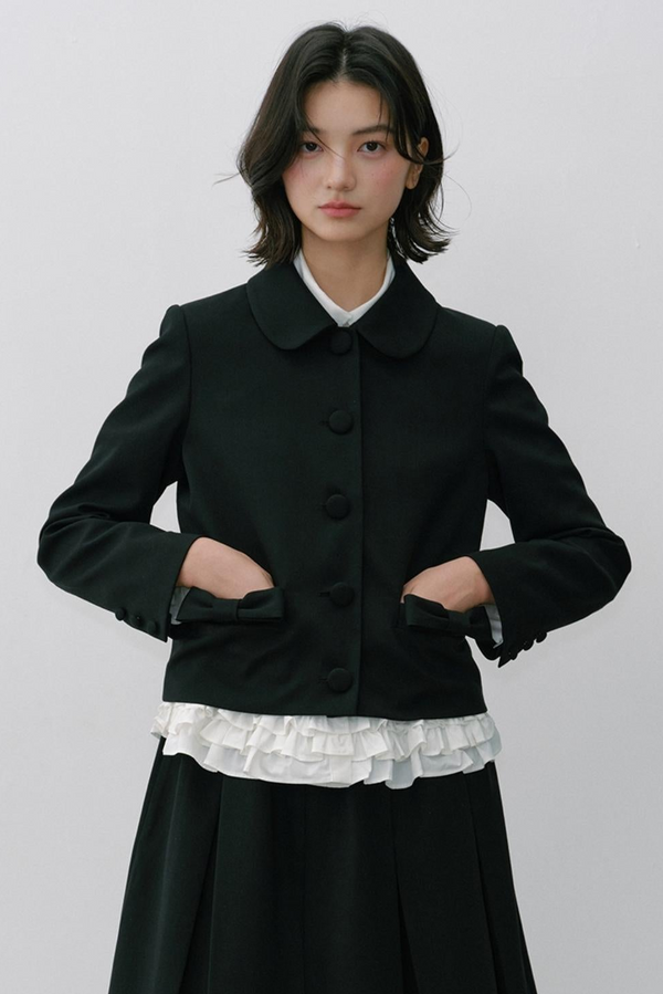 Elastic Pleated Skirt Suit Set-Up