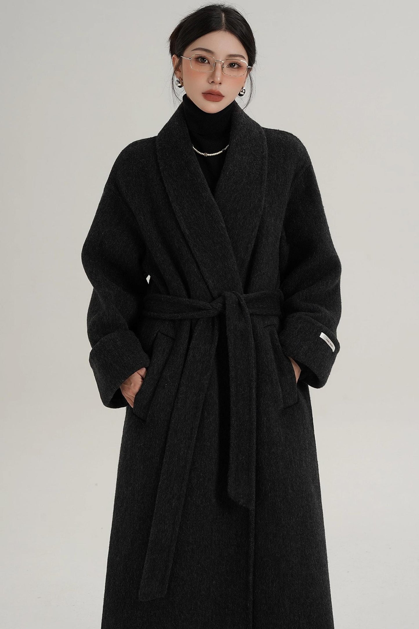 Elegant Wool Lapel Coat