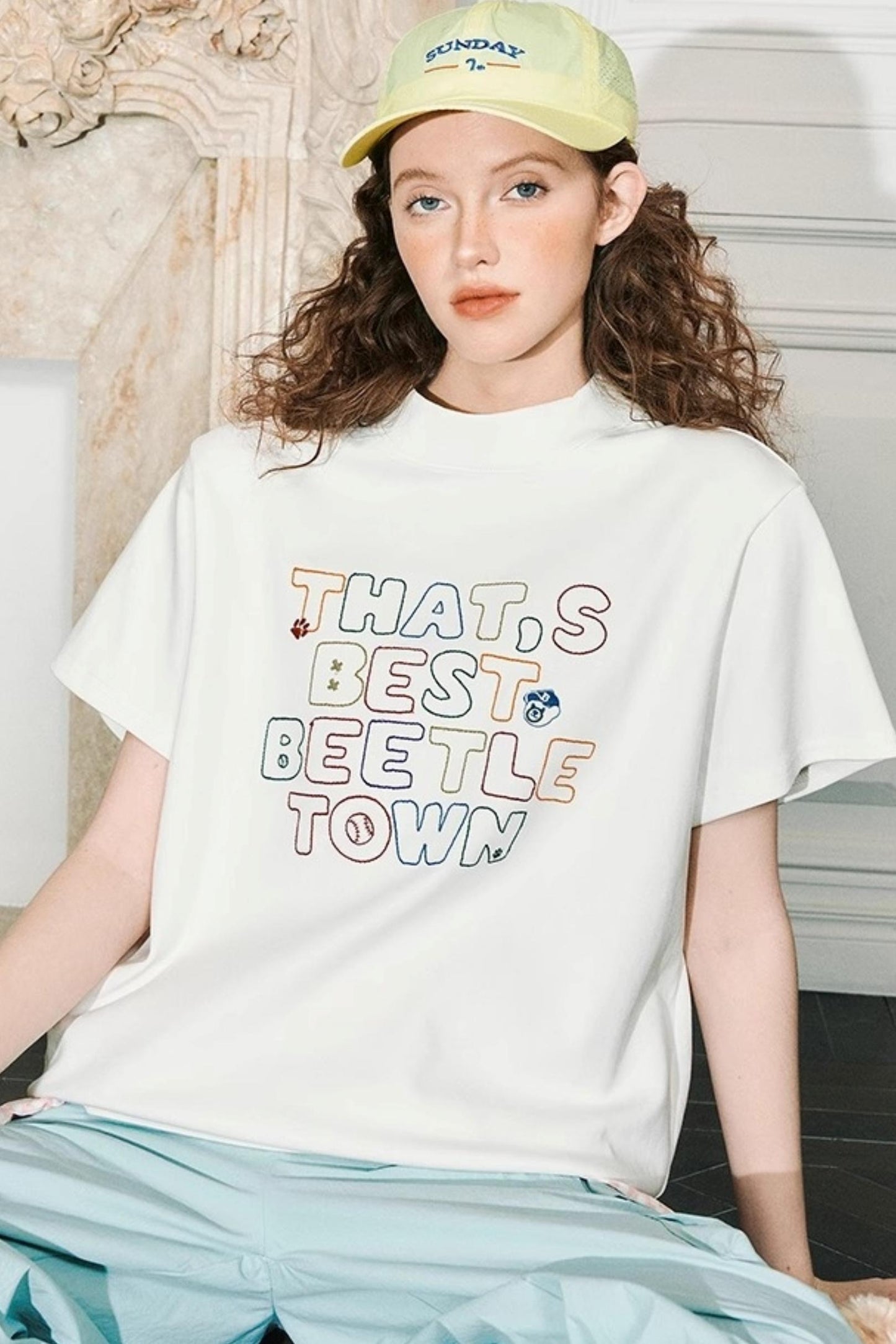 Vibrant High Neck Tee