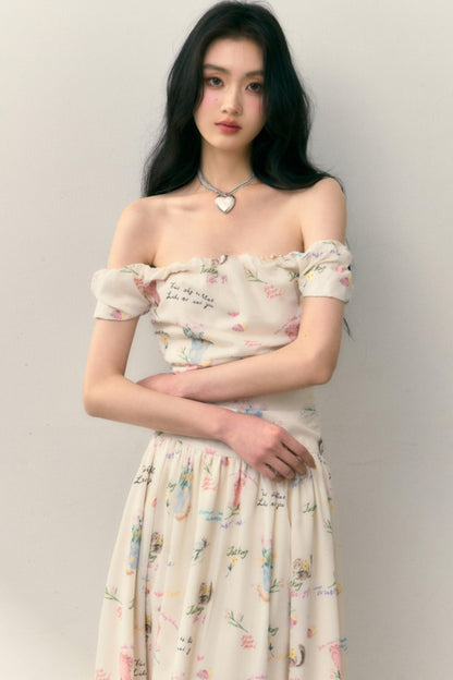 One-Shoulder Pleated Summer Dress