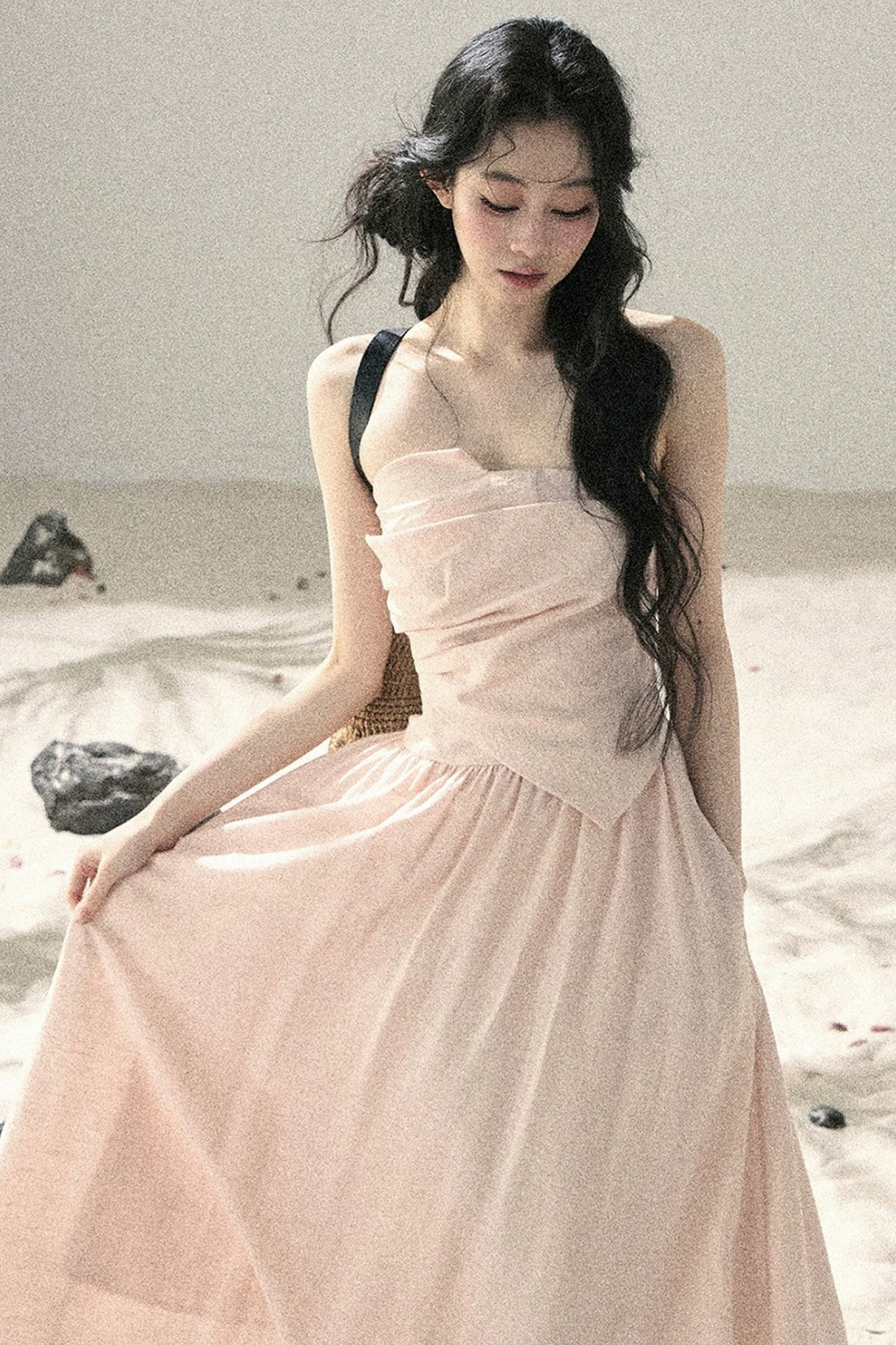 Cloud-Like Strapless Summer Dress