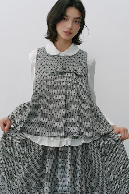 Plaid Flower Skirt Set-Up