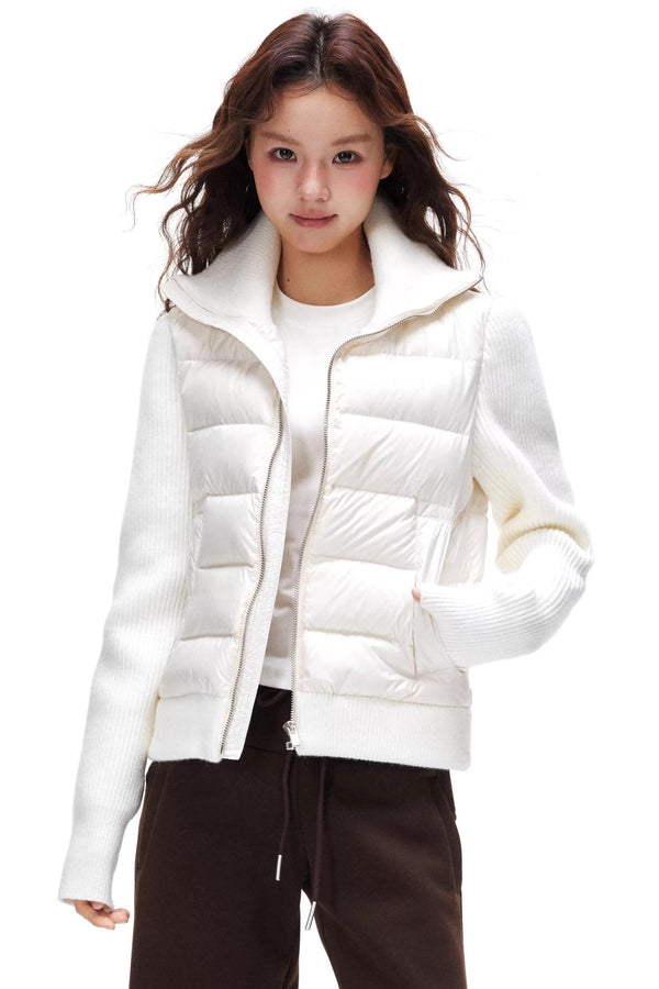 Ribbed Knitted Patchwork Jacket